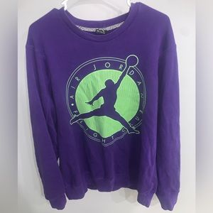 Crewneck Jordan purple & lime green XXL